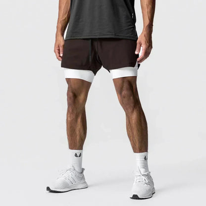 Shorts Masculino Dragon Ball Camada Dupla Son Goku Verão Anime Japonês Falso Duas Peças Esportivo Fitness Secagem Rápida