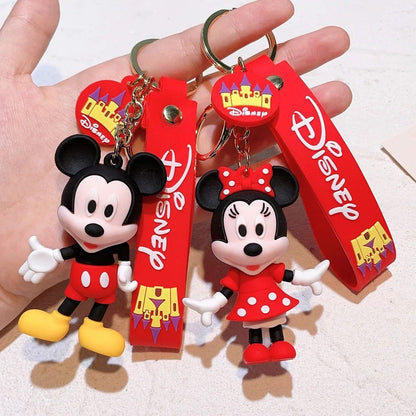 Disney Anime Mickey Chaveiro Desenho Animado Stitch Fofo Minnie Chaveiro Estudante Bolsa Pendurada Chaveiro Carro Tudo-a-ver Presentes de Natal