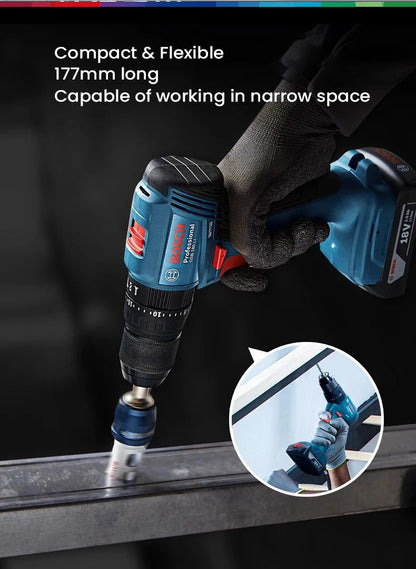 Furadeira de impacto a bateria Bosch GSB 185 Li, 3 em 1, multifuncional, parafusadeira elétrica 50 Nm, furadeira de martelo sem escovas, pro-eletro