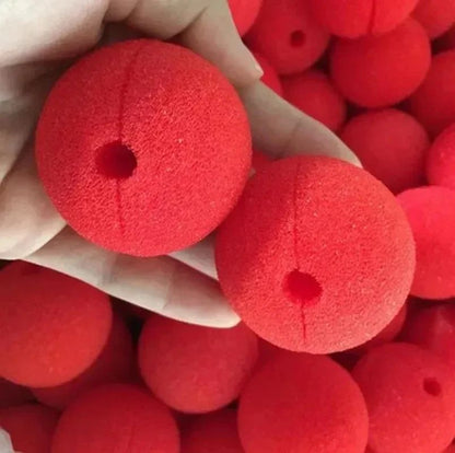 200/1PCS Red Funny Clown Nose Foam Sponge Ball Nose Cosplay Costume Make Up Props Circus Halloween Party Decoration Supplies