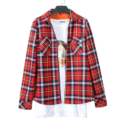 Thickened Fleece Women's Casual Shirt Korean Style All-Match Slim Fit Warm Plaid Elastic Large Size Button down Coat