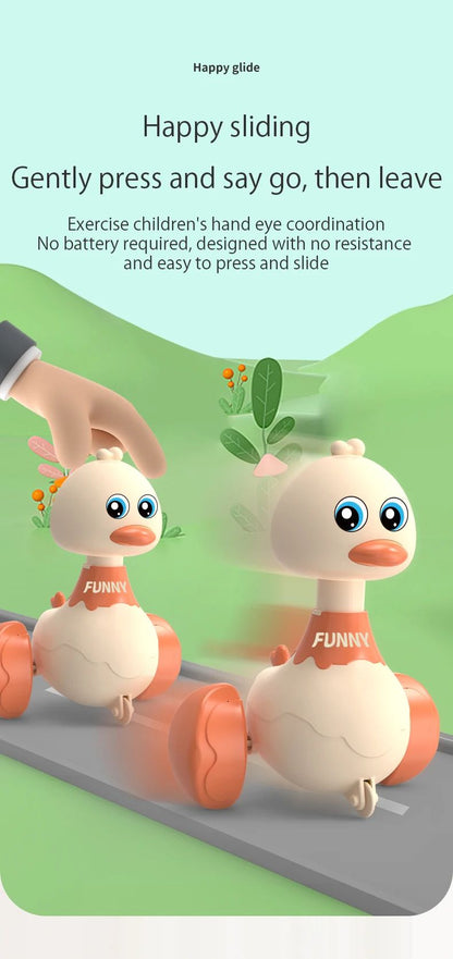 Baby Toy Cars Toddler Swing Press And Go Cute Duck Car Educational Toys For Boys Girls Pull Back Cars Toy Children Xmas Gifts