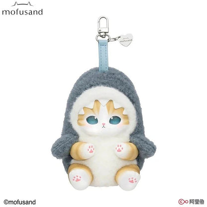 In Stock Genuine Mofusand Cat Series Vinyl Shark Cat Surprised Box Toy Ornaments Surprised Blind Box Bag Plush Keychain Doll