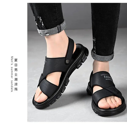 Hot Sale Men Sandals Casual Shoes Outdoor Walking Sandals for Men Beach Shoes Men Slippers Open Toe Flat Two Passes