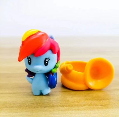 Hasbro Q-Version My Little Pony Twilight Sparkle Pinkie Pie Rainbow Dash Fluttershy Boneco de Ação Presentes Brinquedo Modelo Colecionável