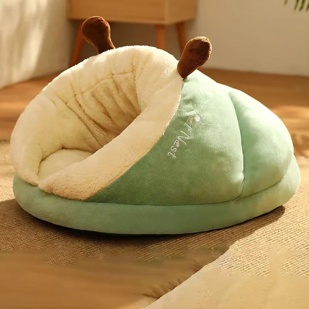 Cama Macia para Cães Sofá Quente de Inverno de Pelúcia para Pequenos e Médios Cães Gatos Ninho de Dormir Aconchegante Casinha Caverna para Filhotes Cachorros