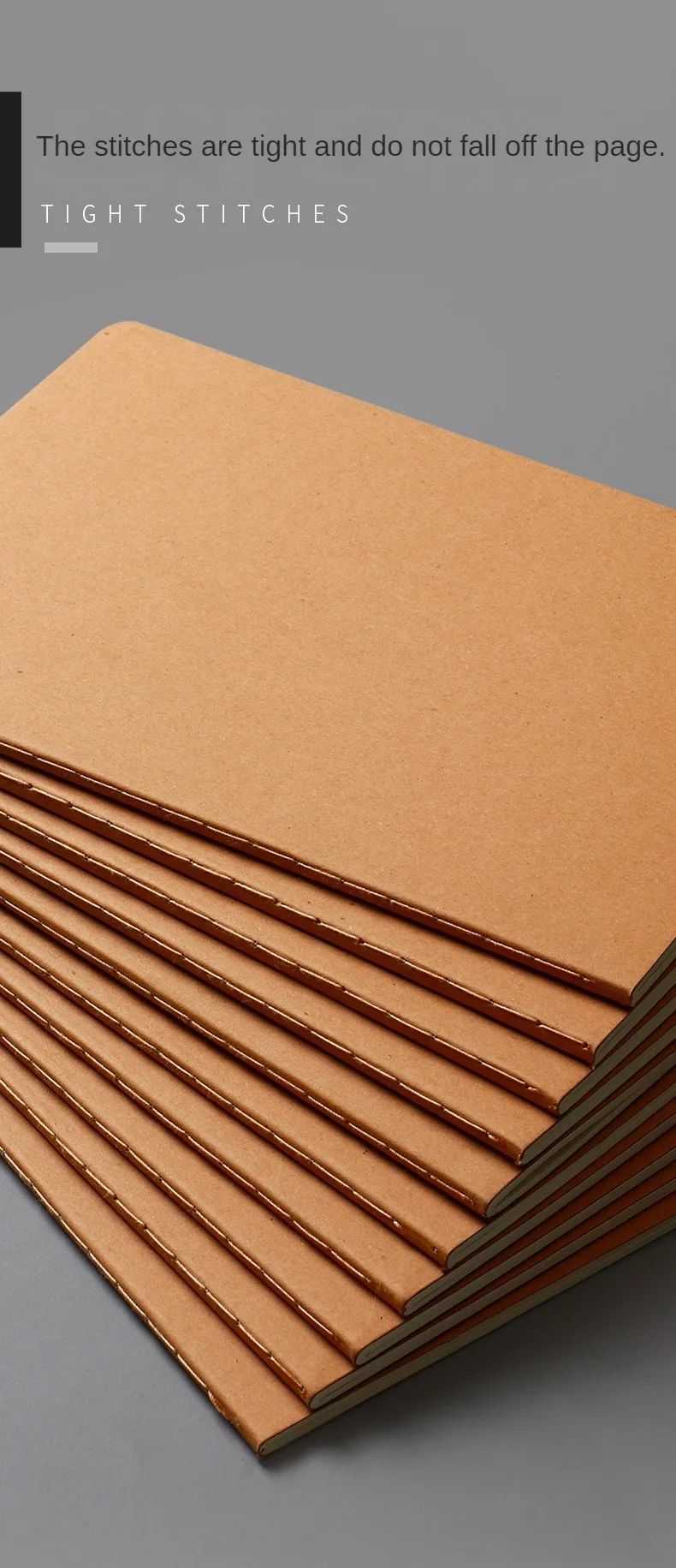 Vintage Kraft Cover A5 Notebook - Blank/Grid/Lined Writing Paper for Diary, Planner, School & Office Supplies