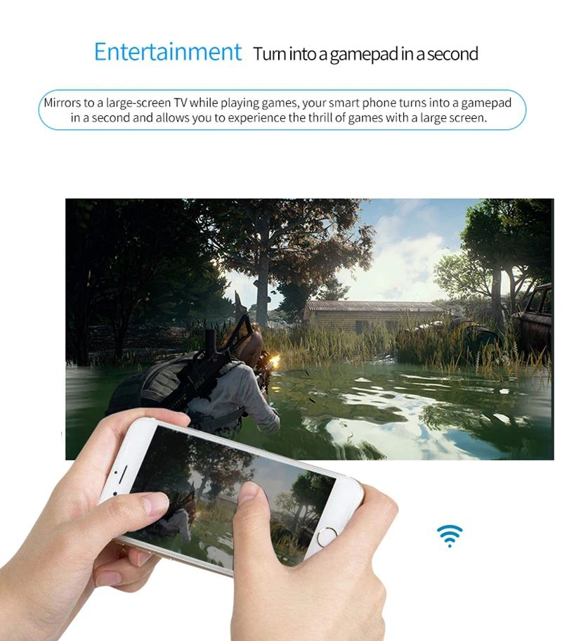 Wireless Screen Mirroring Share HDMI Video Receiver TV Stick Display Dongle Adapter for Iphone 11 12 15 16 Android Phone To TV