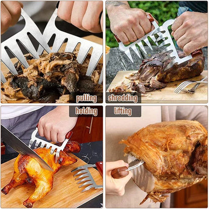 Outdoor Barbecue Fork Shredde Bear Claws Pull Shred Pork Meat Clamp Manual Roasting Fork Kitchen Tool Accessories BBQ Tools