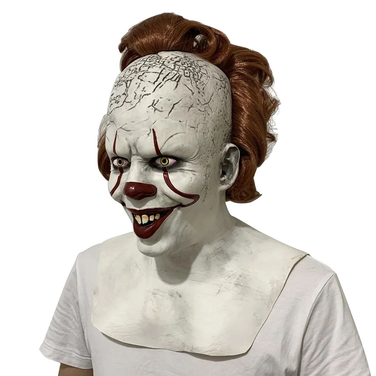 Horror  Mask Cosplay Scary Creepy Evil Demon Killers Latex Helmet Halloween Carnival Party Costume Props