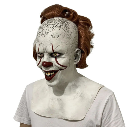 Horror  Mask Cosplay Scary Creepy Evil Demon Killers Latex Helmet Halloween Carnival Party Costume Props