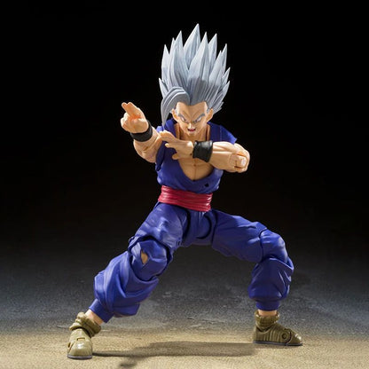 Shf Dragon Ball Son Gohan Besta Action Figure PVC Boneco Colecionável Articulado Anime 17cm Super Saiyajin Gohan Brinquedo Modelo de Presente