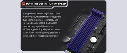 MAXSUN Gaming Mainboard B760M D5 Motherboard support Intel 14 13 12th CPU DDR5*4 M.2 PCIEX16 5.0 Desktop Computer components