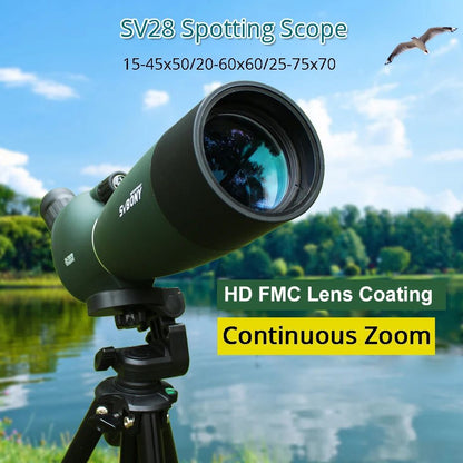 2026 New 25-75x70 Telescope Spotting Scope Powerful Zoom Monocular FMC BAK4 Waterproof for Bird Watching Target Shotting