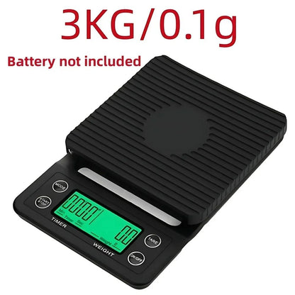 1 peça 3kg 5kg Balança de Café Gotejamento com Timer Balança de Cozinha Digital Eletrônica Portátil Balanças Eletrônicas de Alta Precisão LCD