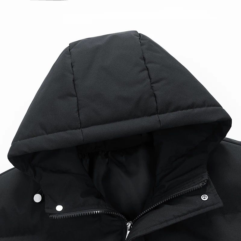 Jaqueta Curta de Pesca de Inverno da Moda, Gola Alta, Solta, Acolchoada com Algodão, Jaqueta Quente à Prova de Frio Tamanho Grande para Adolescentes