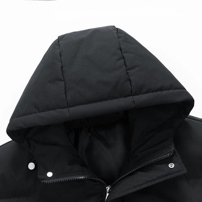 Jaqueta Curta de Pesca de Inverno da Moda, Gola Alta, Solta, Acolchoada com Algodão, Jaqueta Quente à Prova de Frio Tamanho Grande para Adolescentes