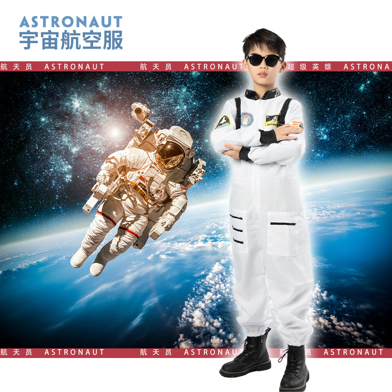 Astronaut Costume for Jumpsuit Role Play Astronaut Space Suit Halloween White Cosplay