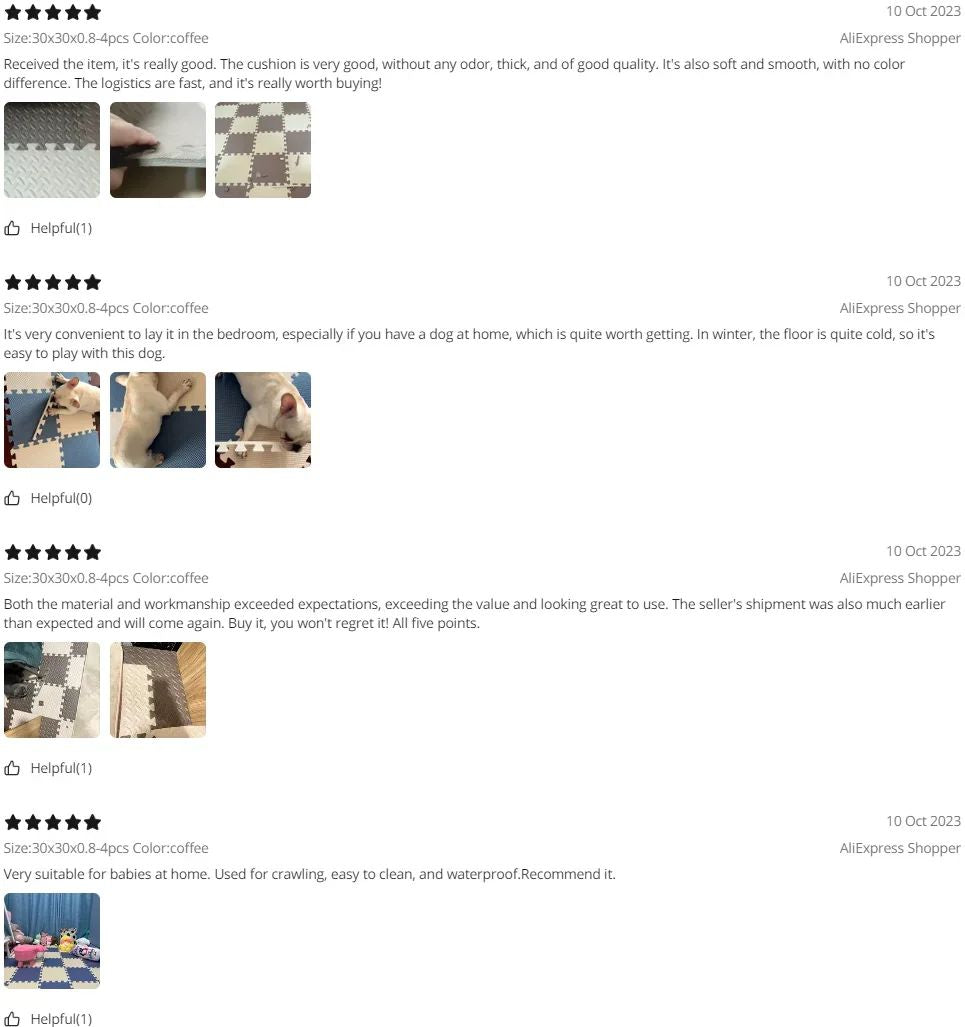 16pcs 30*30cm Puzzle Mat For Children Thick Baby Play Mat Kids Carpet Mats EVA Foam Rug Children Room Activities Mat For Baby