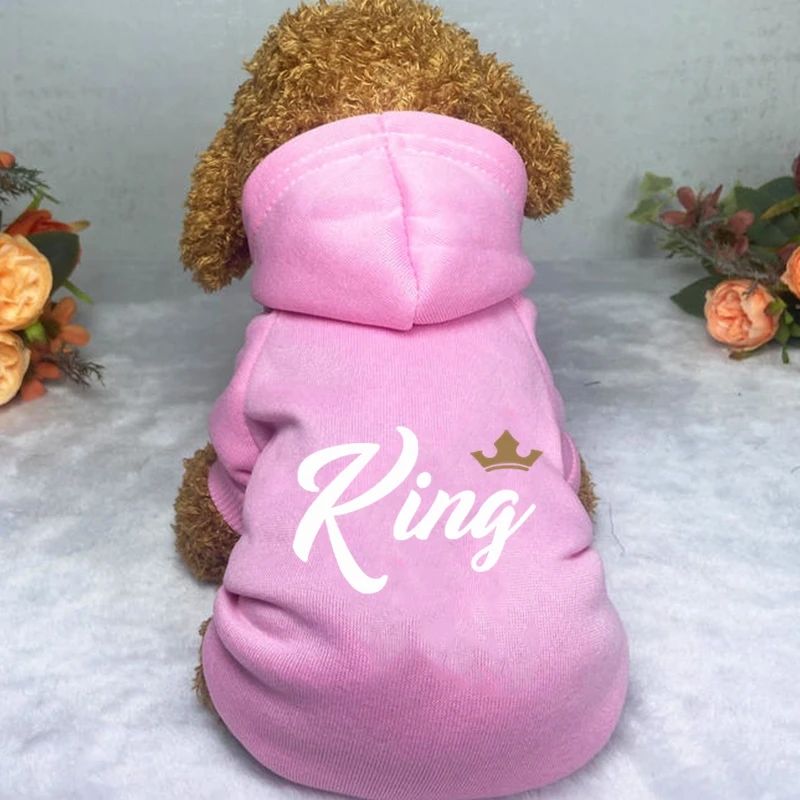 KING Cães Grandes, Médios e Pequenos, Roupas Quentes de Veludo para Animais de Estimação, Roupas para Cães, Moletons para Cães, Suéteres para Cães, Cães Grandes