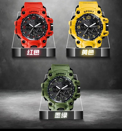 Hot shopping Teenage Men's Junior High School Student Fashion Trend Black Technology Sports Glow Men's Electronic Watch
