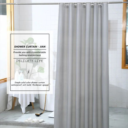 Cortina de Chuveiro Transparente Forro Plástico de Chuveiro PEVA 180x180CM Cortinas de Chuveiro Leves à Prova D'água para Banheiro com Ímãs e Ganchos