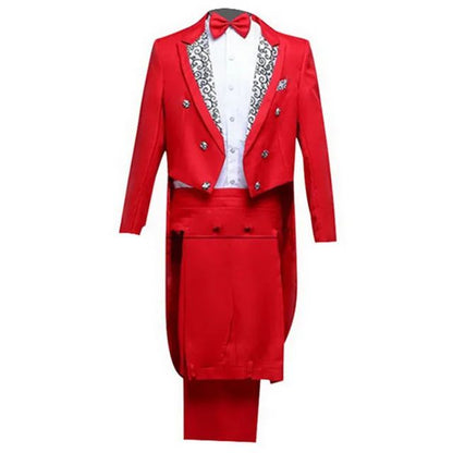 2pcs Men's Classics Tuxedo Suits Set Black Formal Tailcoat for Man Women Fashion Party Wedding Prom Clothing (Jacket+Pants)