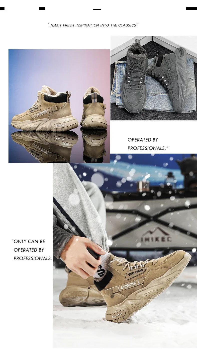 Winter Sport Shoes for Men Sports and Leisure Loafers Ankle Boots Casual Shoes Casual Sneaker Platform Sports Shoes Fashion New