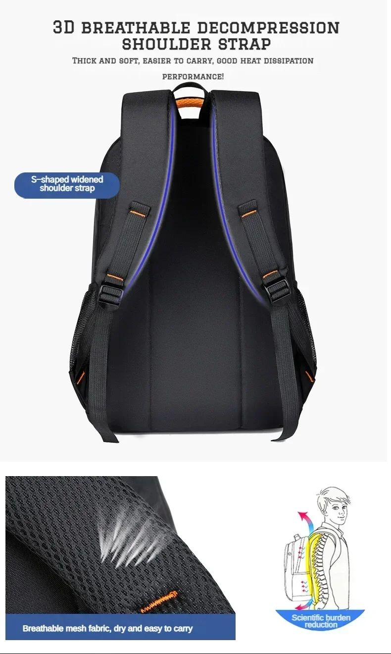 Men's Backpack Oxford Business Computer Bag Waterproof Backpack Leisure Travel Backpack High School Student Backpack For Man