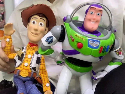 40cm Disney Toy Figuras de Anime Toy Story 4 Woody Buzz Jessie Rex Bonecos Modelo Falantes Figurinhas de Ação Coleção de Decoração Brinquedo de Natal
