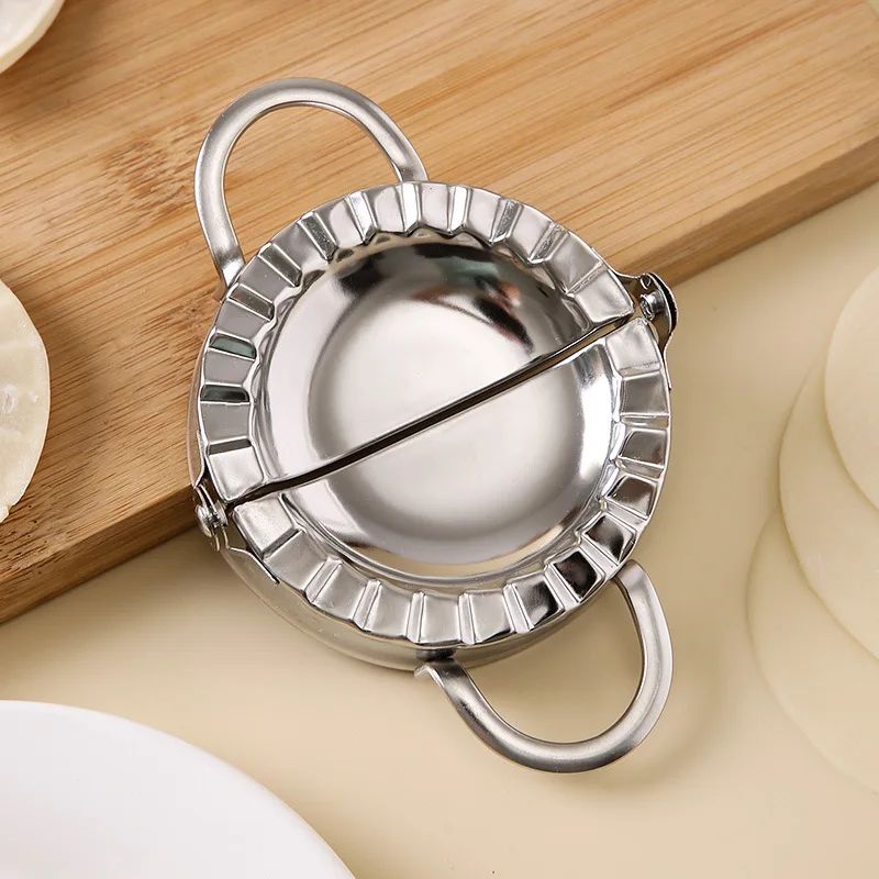 Máquina de fazer bolinhos de massa de aço inoxidável, forma para massa de pastel, empanadas, ravióli, prensa para pierogi, guioza, acessórios de cozinha para confeitaria
