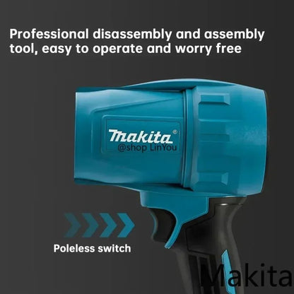 Makita Soprador Violento 30000RPM Ventilador Turbo Jet 18V Espanador de Ar Elétrico Velocidade do Vento Turbo Recarregável com Luz Ferramenta de Limpeza de Carro