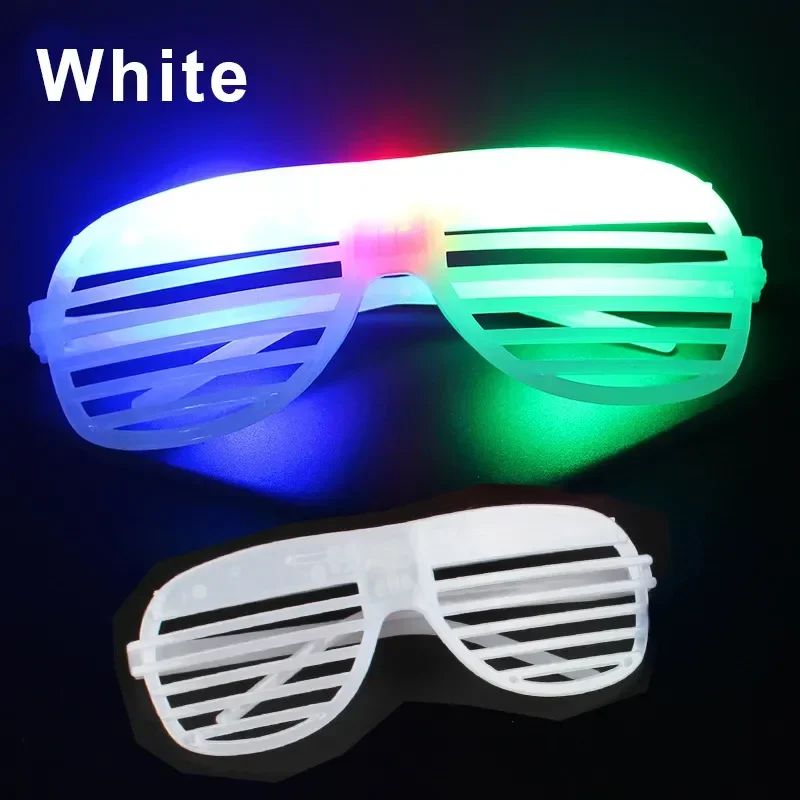 Light Up LED Shutter Glasses Party Sunglasses Glow in The Dark Neon Blinds for Rave Christmas Birthday Wedding  Party Decoration