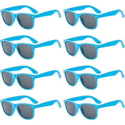 1/8pcs Neon Colors Party Sunglasses Black Studs Retro Unisex Rainbow Street Shot Gift Wedding Favors for Guests