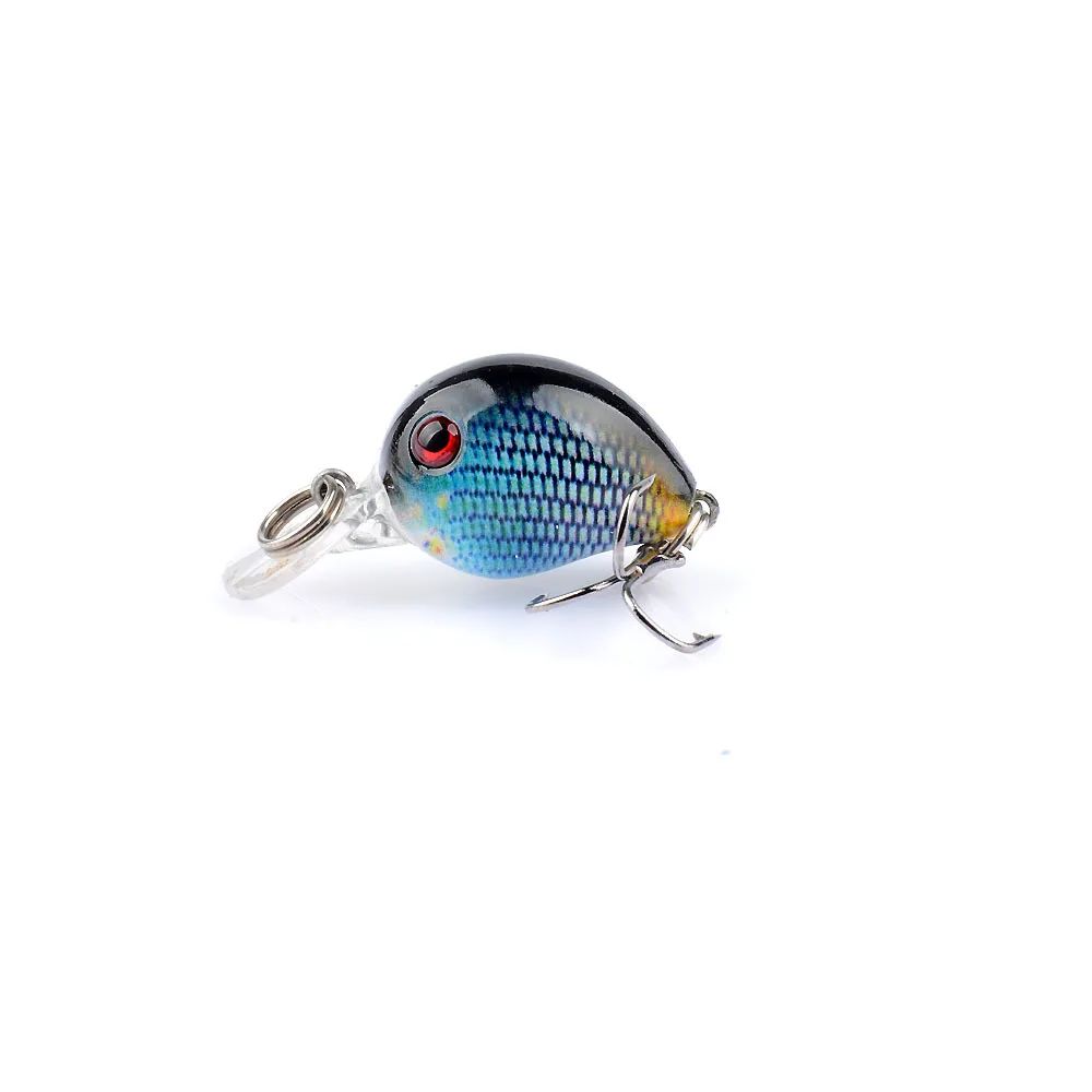 Novo Wobbler de Pesca para Carpa Isca Artificial Anzol Único BKK Isca Falsa a Laser Luya Rocha Água Flutuante "Homenzinho Gordo" 3,3CM/2G