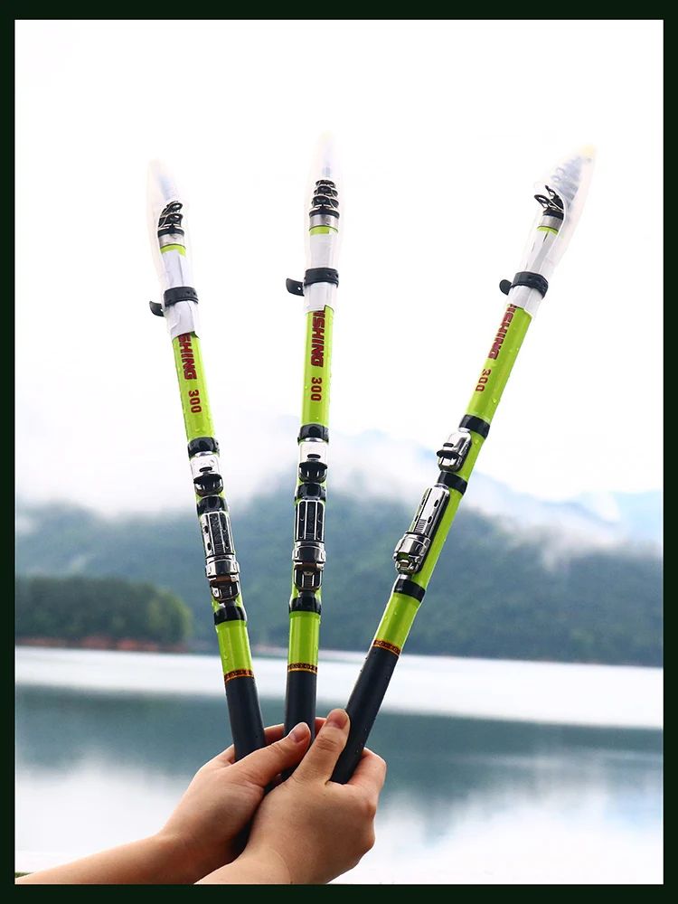 Telescopic Rock Fishing Rod Carbon Fiber Carp Travel Feeder Pole Super Short Pesca Portable Accessories 1.5/1.8/2.1/2.4/2.7/3.0