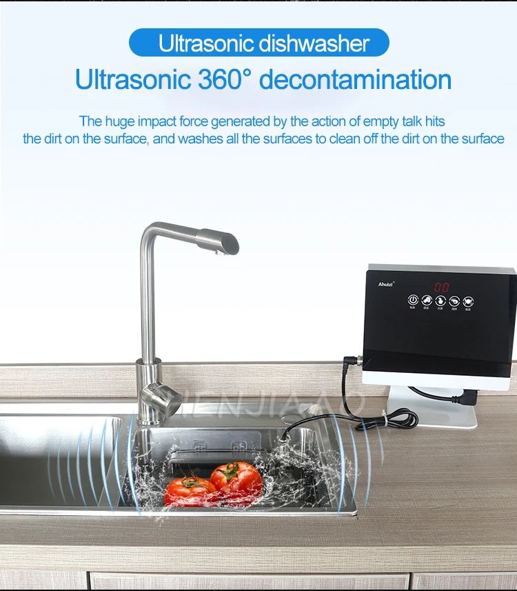 Ultrasonic Dishwasher Automatic Household Portable Sink Dishwasher Small Free-standing Installation-free Kitchen 110V/220V