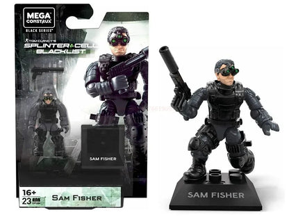 5 Modelos Mega Bloks Construx Borderlands Psycho Predator Sam Fisher Michelangelo Bulk Anime Figura de Ação Brinquedo Montado