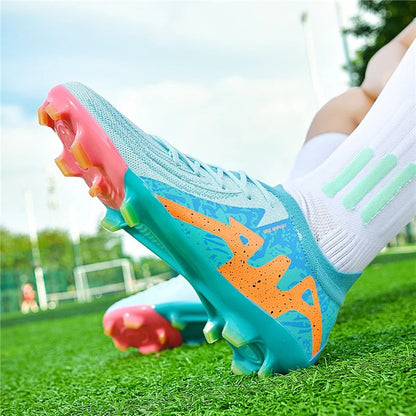 New Men Soccer Shoes Adult Non-Slip Boys Adult Futsal Sport Football Boots Grass Cleats Indoor Ultralight Turf Comfortable
