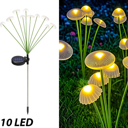 Solar Lights Outdoor LED Solar Mushroom Lawn Lights Waterproof Party Yard Patio Pathway Jellyfish Lamp for Garden Decoration