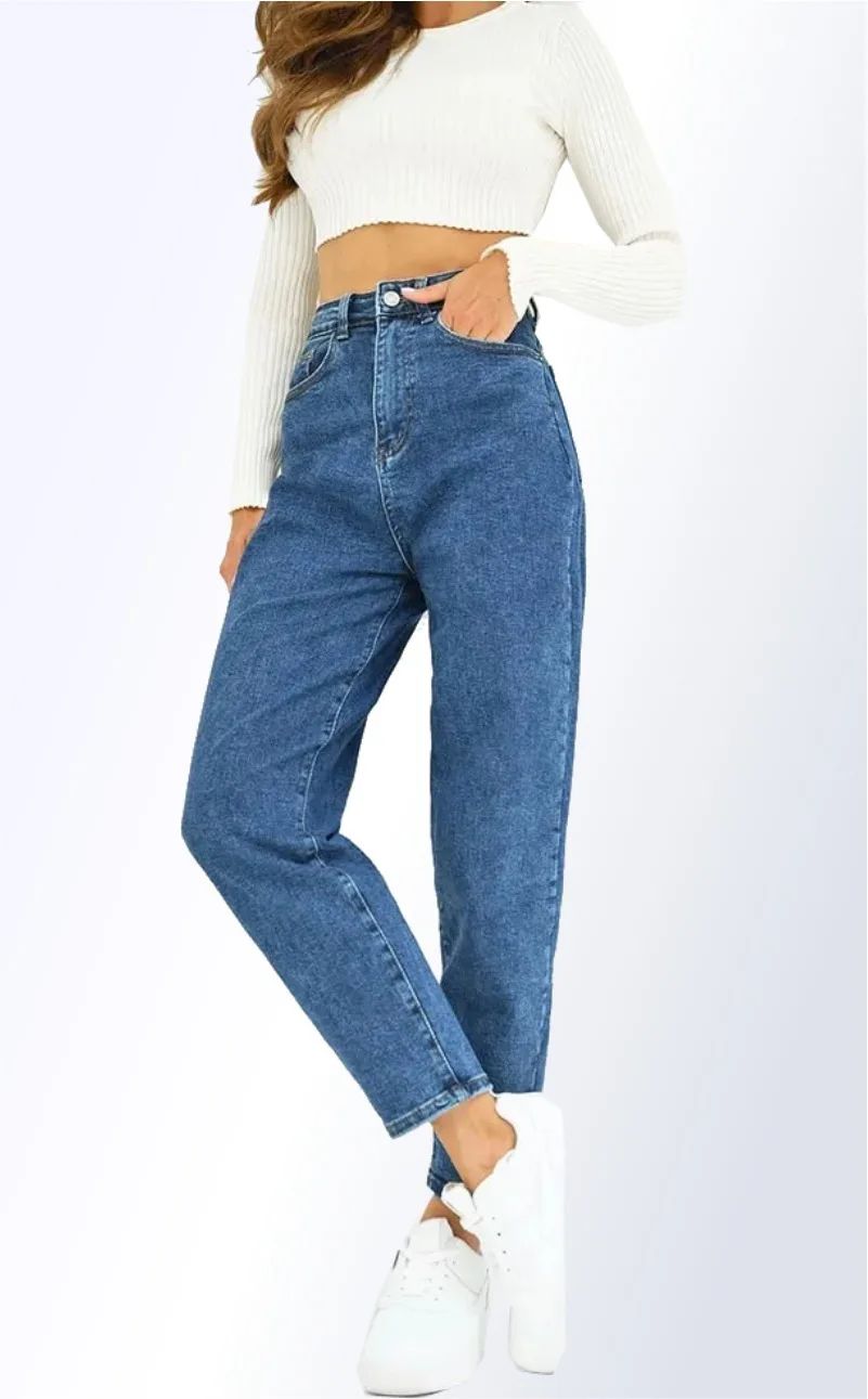 Women's High Waist Straight Leg Jeans Summer Breathable Loose Fit Versatile Comfortable Long Pants Commute Casual Style