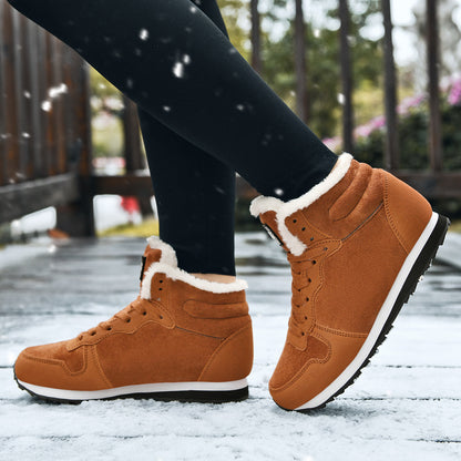 Botas de Inverno Masculinas Casuais Quentes Botas de Tornozelo Sapatos para Homem Tênis Inverno Pelúcia Fur Feminino Calçados Confortáveis Plataforma Botas de Neve