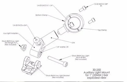 Conjunto auxiliar de farol de neblina de LED para motocicleta R1200GS 40W é adequado para BMW R1200GS F750GS F850GS F 1250 GS 850 GS 750 GS GS LC A