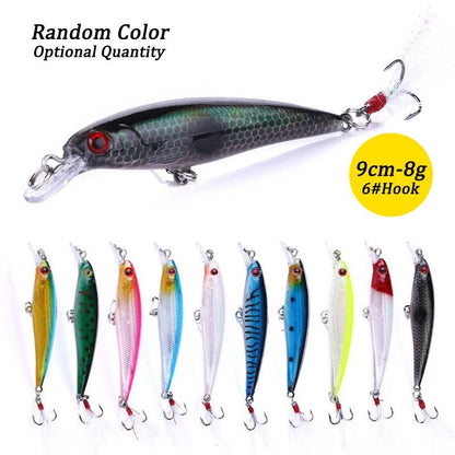3/5/10 Peças Iscas de Pesca de Cores Mistas Crankbaits Conjunto Minnow Isca Lote Wobbler Baixo Swimbait Mar Natação Isca Dura Pesca