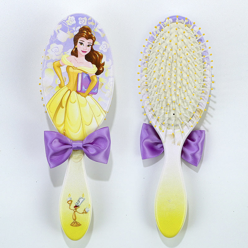 Pentes com almofada de ar tema Princesa Disney Pequena Sereia Ariel Princesa Elsa Anna Pente de massagem capilar fofo para crianças Presentes para meninas