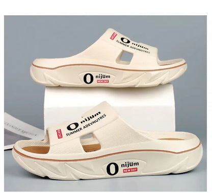 New Summer Men Massage Slippers Sides Indoor Outdoor Sandals Soft Sole Slides Male Flip-flops Men's Sandals Beach Casual Shoes