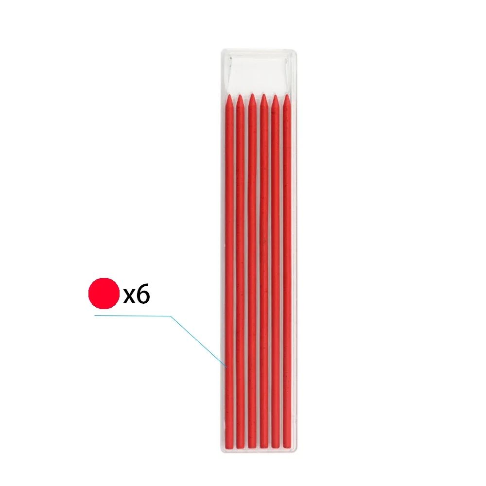 3Colors Refill 2.8mm Solid Carpenter Pencil Set Mechanical Pencil Cap Carpentry Marking Scriber Construction Woodworking Tools