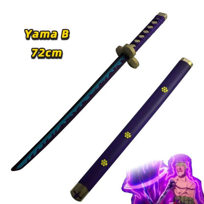 One Piece Cosplay Roronoa Zoro Katana Sword PU Trafalgar Sword Law Role Playing Yuki Samurai prop Party toy Sword 72cm