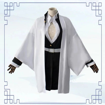 Anime Kanroji Mitsuri Cosplay Costume Kimono Haori Dress Wig Clothes Halloween Costume for Adult Children
