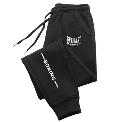 2025 Autumn Winter EVERLAST Printed Running Pants Men Women Outdoor Sports Fitness Pants Jogging Fleece Casual Sports Pants